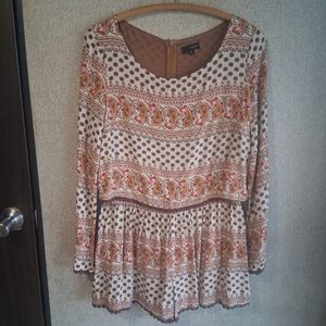 Long Sleeve Shorts Style Romper Boho bohemian indie medium